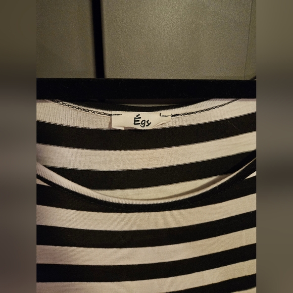 Monochrome Striped Patchwork Maxi Dress, Plus Size XL - Picture 8 of 12